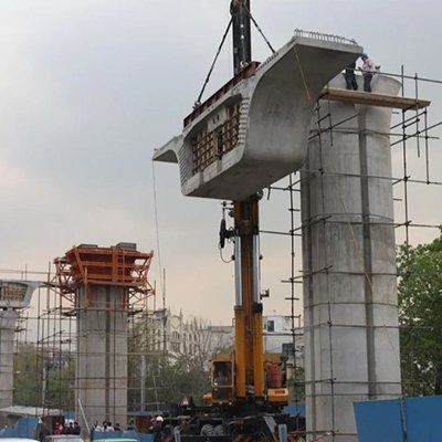 حمل و نصب قطعات ساخته شده با بتن SCC – بزرگراه شهید صدر